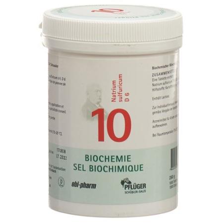 PFLUEGER SCH&Uuml;SSLER Nr10 Natr sulf Tabl D 6 250 g - PrimeCare Global