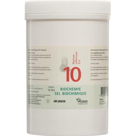 PFLUEGER SCH&Uuml;SSLER Nr10 Natr sulf Tabl D 6 1000 g - PrimeCare Global