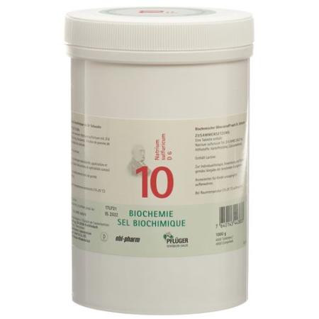 PFLUEGER SCH&Uuml;SSLER Nr10 Natr sulf Tabl D 6 1000 g - PrimeCare Global