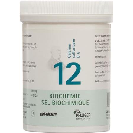 Pfluger Schuessler Nr12 Calcium sulfuricum Tabl D 6 250 g - PrimeCare Global