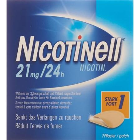 Nicotinell 1 strong Matrixpfl 21 mg/24h 7 pcs - PrimeCare Global