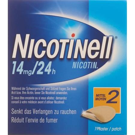 Nicotinell 2 medium matrix pfl 14 mg/24h 7 pcs - PrimeCare Global