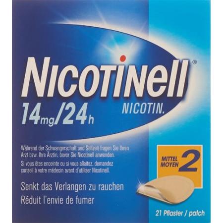 Nicotinell 2 medium matrix pfl 14 mg/24h 21 pcs - PrimeCare Global