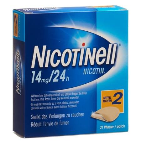 Nicotinell 2 medium matrix pfl 14 mg/24h 21 pcs - PrimeCare Global