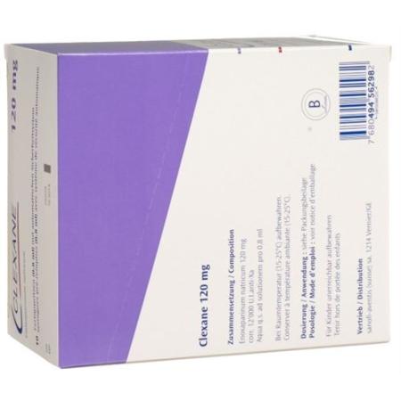 Clexane Inj L&ouml;s 120 mg/0.8ml 10 Fertspr 0.8 ml - PrimeCare Global