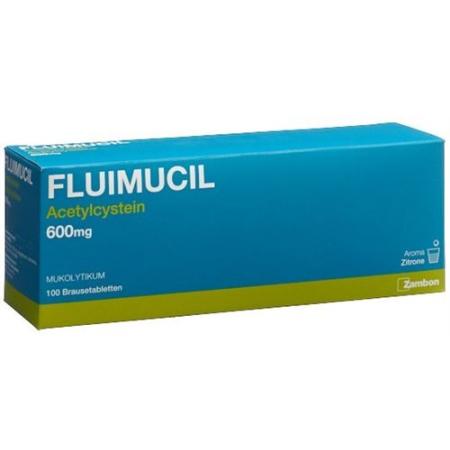 Fluimucil Brausetable 600 mg adults citron 100 pcs - PrimeCare Global