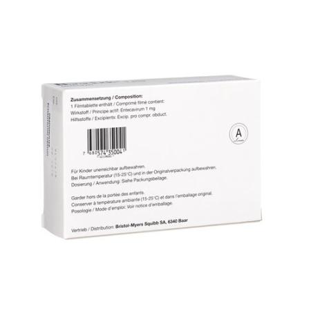Baraclude film tablets 1 mg 30 pcs - PrimeCare Global