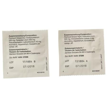 Fluimucil Flu Day Night Effervescent Tablet 16 pcs - PrimeCare Global