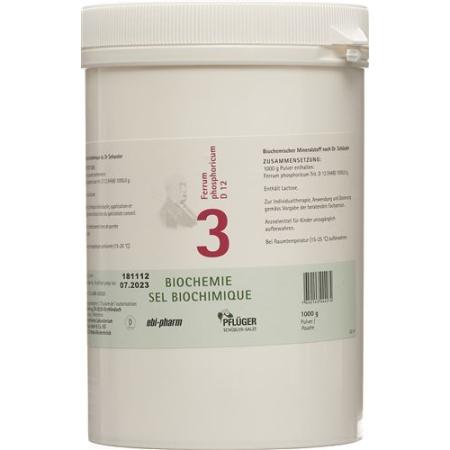 PFLUEGER SCH&Uuml;SSLER Nr3 Ferr phos Plv D 12 1 kg - PrimeCare Global