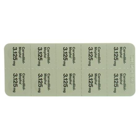 Carvedilol-Mepha Tabl 3,125 mg 30 pcs - PrimeCare Global