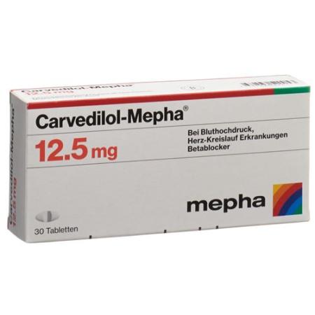 Carvedilol-Mepha Tabl 12.5 mg 100 pcs - PrimeCare Global