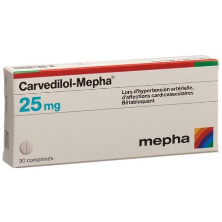 Carvedilol-Mepha Tabl 25 mg 30 pcs - PrimeCare Global