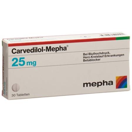 Carvedilol-Mepha Tabl 25 mg 30 pcs - PrimeCare Global