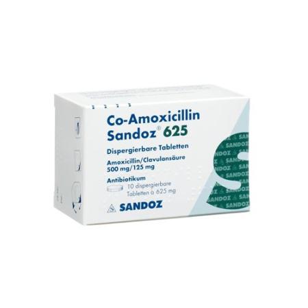 Co-Amoxicillin Sandoz Disp Tabl 625 mg 10 pcs - PrimeCare Global