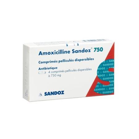 Amoxicillin Sandoz Disp Tabl 750 mg 4 pcs - PrimeCare Global