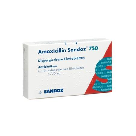 Amoxicillin Sandoz Disp Tabl 750 mg 20 pcs - PrimeCare Global