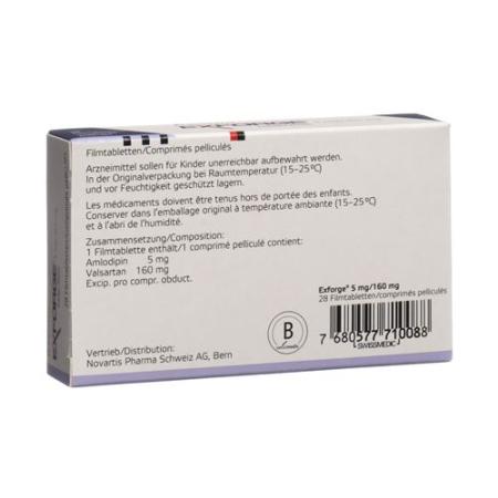 Exforge Filmtablet 5mg/160mg 28 pcs - PrimeCare Global