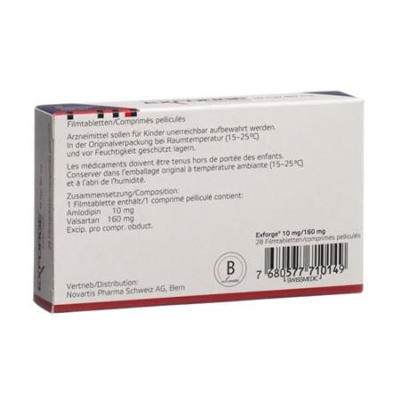 Exforge Filmtablet 10mg/160mg 98 pcs - PrimeCare Global
