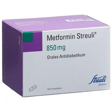 Metformin Streuli film tablets 850 mg 100 pcs - PrimeCare Global
