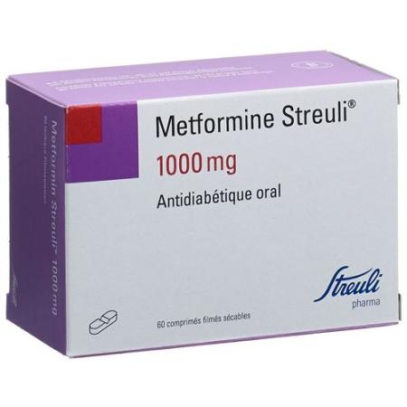Metformin Streuli Filmtablet 1000 mg 60 pcs - PrimeCare Global