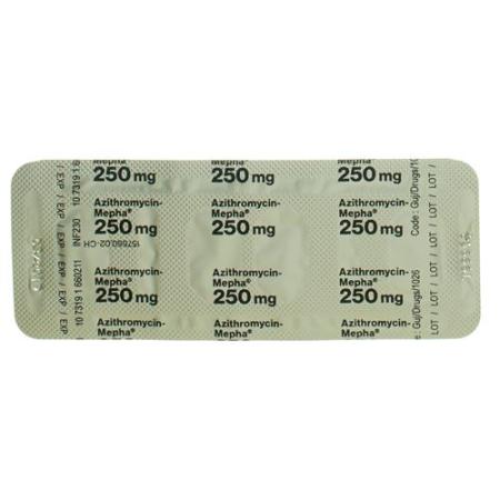 Azithromycin-Mepha Lactab 250 mg 4 pcs - PrimeCare Global