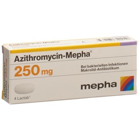 Azithromycin-Mepha Lactab 250 mg 4 pcs - PrimeCare Global