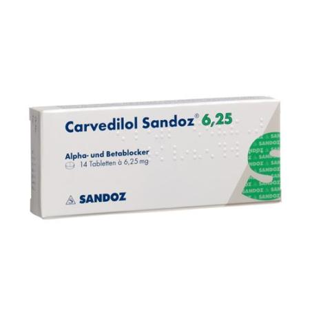 Carvedilol Sandoz Tabl 6.25 mg 14 pcs - PrimeCare Global