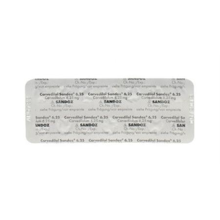 Carvedilol Sandoz Tabl 6.25 mg 14 pcs - PrimeCare Global