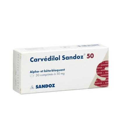 Carvedilol Sandoz Tabl 50 mg 30 pcs - PrimeCare Global
