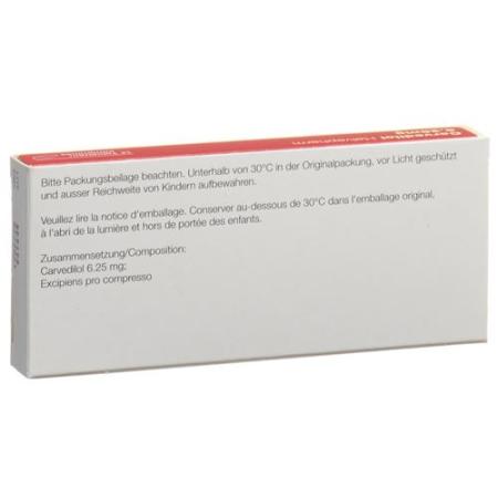 Carvedilol Helvepharm Tabl 6.25 mg 14 pcs - PrimeCare Global