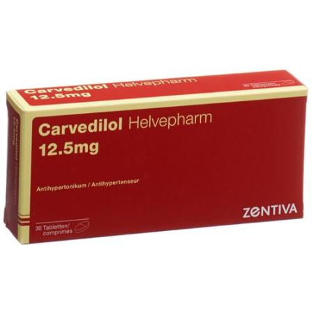 Carvedilol Helvepharm Tabl 12.5 mg 30 pcs - PrimeCare Global