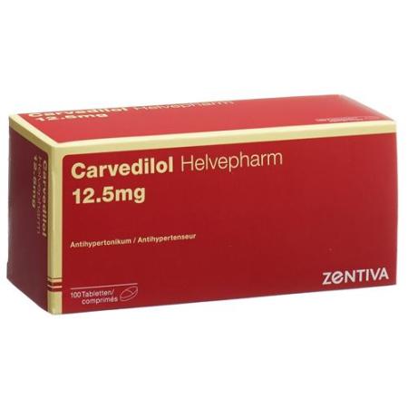 Carvedilol Helvepharm Tabl 12.5 mg 100 pcs - PrimeCare Global