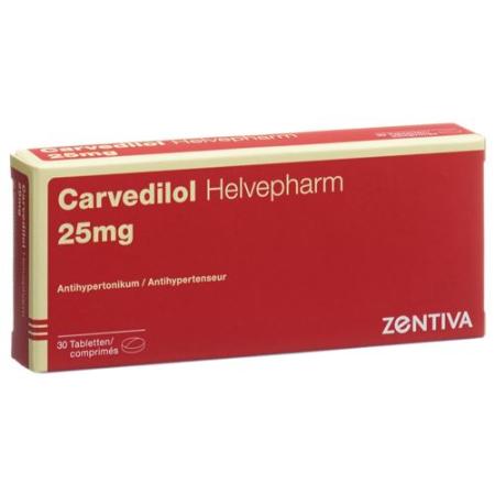 Carvedilol Helvepharm Tabl 25 mg 30 pcs - PrimeCare Global