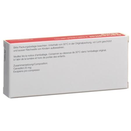 Carvedilol Helvepharm Tabl 25 mg 30 pcs - PrimeCare Global