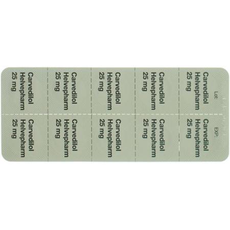 Carvedilol Helvepharm Tabl 25 mg 30 pcs - PrimeCare Global
