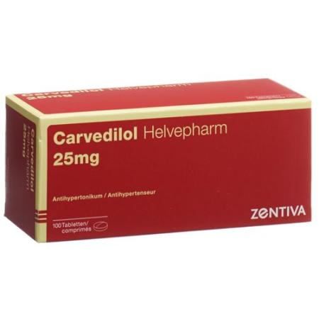 Carvedilol Helvepharm Tabl 25 mg 100 pcs - PrimeCare Global