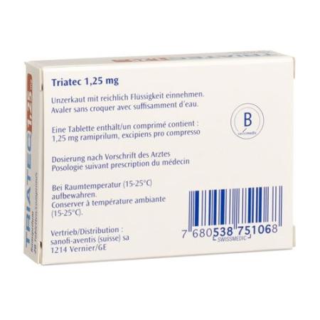 Triatec Tabl 1.25 mg 20 pcs - PrimeCare Global