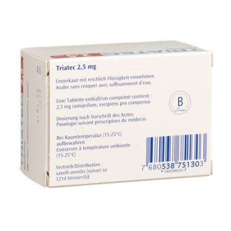Triatec Tabl 2.5 mg 100 pcs - PrimeCare Global