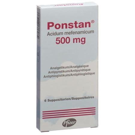 Ponstan Supp 500 mg adults 6 pcs - PrimeCare Global