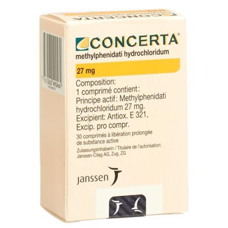 CONCERTA tabl 27 mg bottle 60 pcs - PrimeCare Global