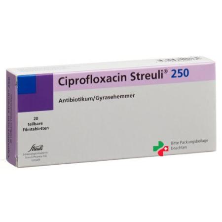 Ciprofloxacin Streuli Filmtabletten 250mg 20 Stück - PrimeCare Global