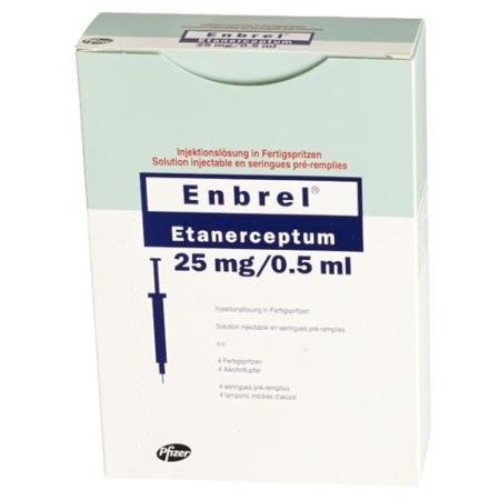 Enbrel Inj Loes 25mg/0.5ml 4 Fertspr 0.5ml - PrimeCare Global