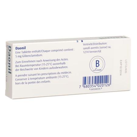 Daonil Tabl 5 mg 30 pcs - PrimeCare Global