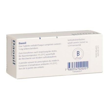 Daonil Tabl 5 mg 100 pcs - PrimeCare Global