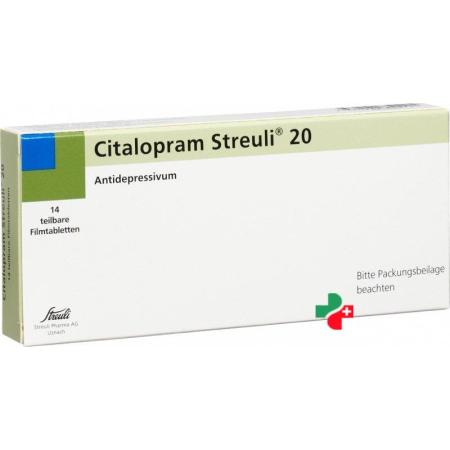Citalopram Streuli 20 mg 14 filmtablets - PrimeCare Global
