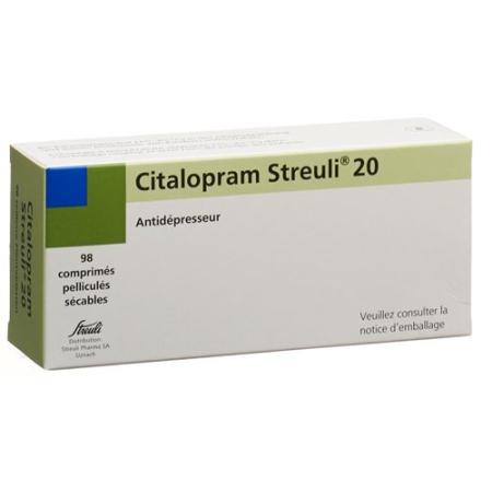 Citalopram Streuli 20 mg 98 filmtablets - PrimeCare Global