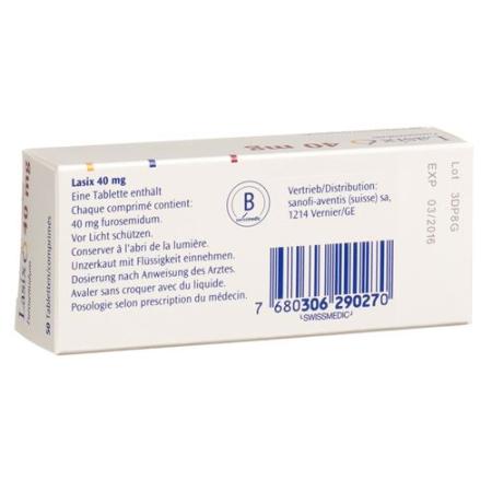 Lasix Tabl 40 mg 50 pcs - PrimeCare Global