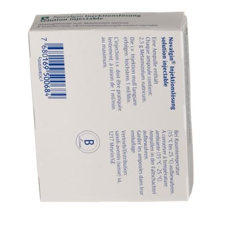 Novalgin Inj L&ouml;s 2.5 g/5ml i.m/i.v 5 amp 5 ml - PrimeCare Global