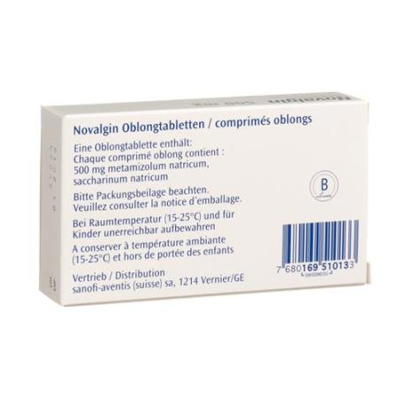 Novalgin Filmtablet 500 mg 10 pcs - PrimeCare Global