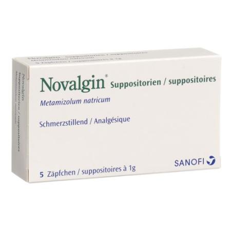 Novalgin Supp 1 g adults 5 pcs - PrimeCare Global